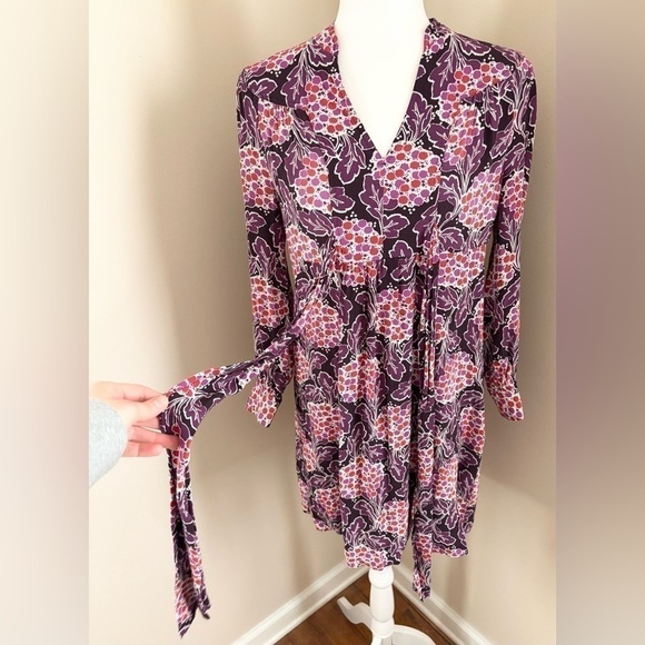Boden Purple Floral Mini Dress - Picture 5 of 10